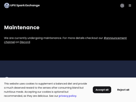 'upx-spark.exchange' screenshot