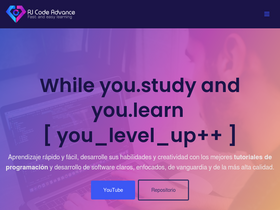 'rjcodeadvance.com' screenshot