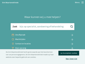 'maartenskliniek.nl' screenshot
