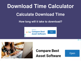 'downloadtimecalculator.com' screenshot