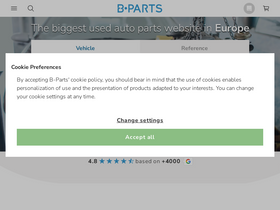'b-parts.com' screenshot