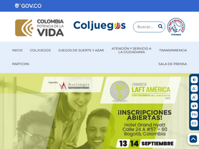 'coljuegos.gov.co' screenshot