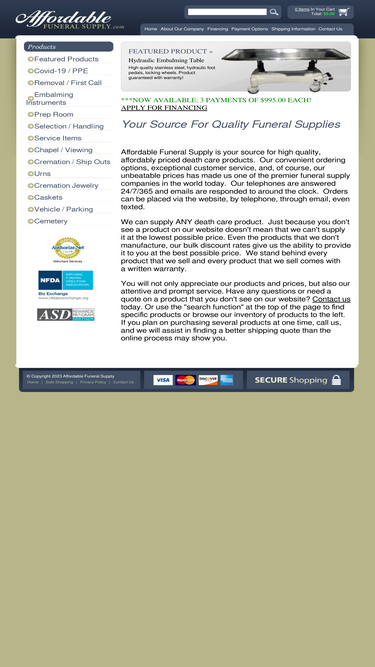 affordablefuneralsupply.com