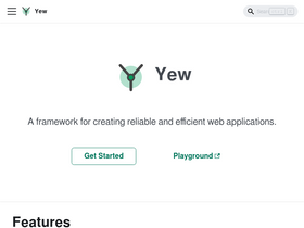 'yew.rs' screenshot