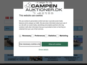 'campenauktioner.dk' screenshot