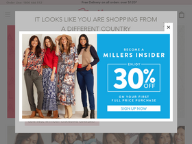 'millers.com.au' screenshot