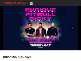 'rogersarena.com' screenshot