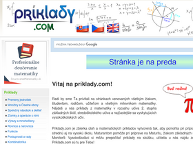 'priklady.com' screenshot