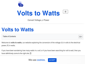 'voltstowatts.com' screenshot