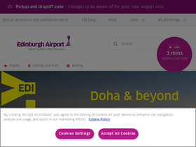 'edinburghairport.com' screenshot