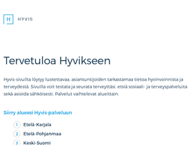 'hyvis.fi' screenshot