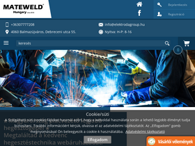 'hegesztestechnika-webaruhaz.hu' screenshot