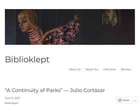 'biblioklept.org' screenshot