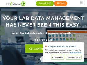 'labcollector.com' screenshot