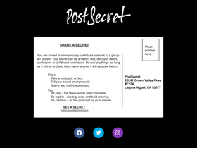 'postsecret.com' screenshot