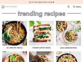 'nutriciously.com' screenshot
