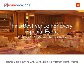 'venuebookingz.com' screenshot