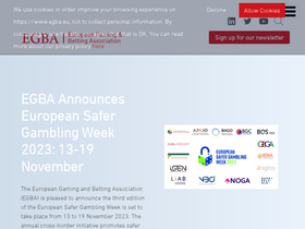 EGBA announces objectives of European Safer Gambling Week