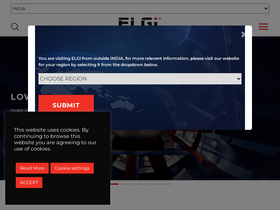 'elgi.com' screenshot