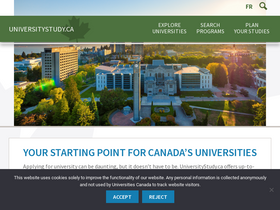 'universitystudy.ca' screenshot