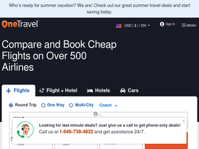 'onetravel.com' screenshot