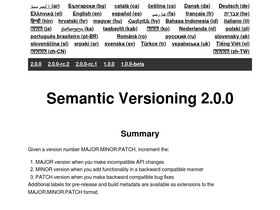 'semver.org' screenshot