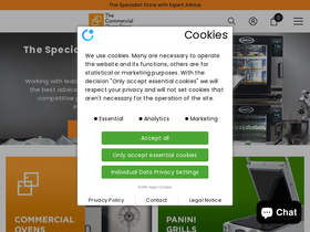 Thecommercialovenstore homepage screenshot