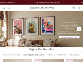 walldecorcompany.com homepage screenshot