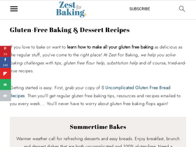 'zestforbaking.com' screenshot