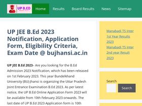 'upbed2022.in' screenshot