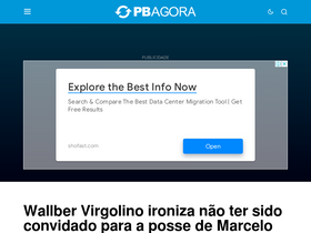 'pbagora.com.br' screenshot