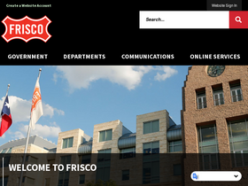 'friscotexas.gov' screenshot