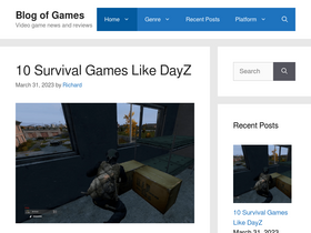'blogofgames.com' screenshot