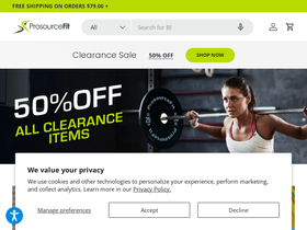 'prosourcefit.com' screenshot