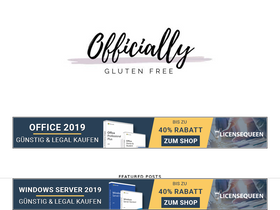'officiallyglutenfree.com' screenshot