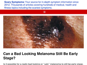 'scarysymptoms.com' screenshot