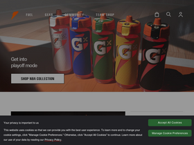 'gatorade.com' screenshot