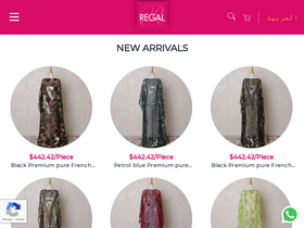 Regal Fabrics homepage screenshot