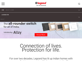 'legrand.co.in' screenshot
