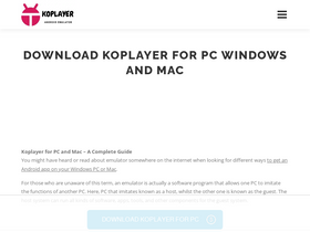 'koplayerpc.com' screenshot