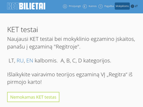 'ketbilietai.lt' screenshot