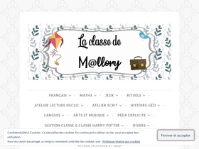 'laclassedemallory.net' screenshot