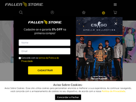 'fallenstore.com.br' screenshot