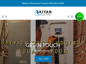kiyanelectric.ca homepage screenshot