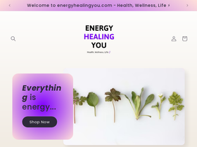 energyhealingyou.com homepage screenshot