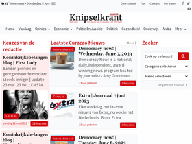 'knipselkrant-curacao.com' screenshot