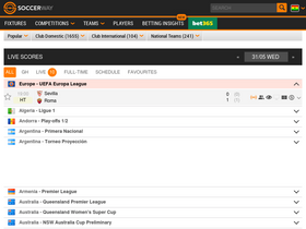 Livescores - Soccer - Scoresway