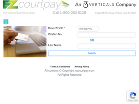 'ezcourtpay.com' screenshot