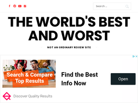 'theworldsbestandworst.com' screenshot