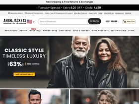'angeljackets.com' screenshot